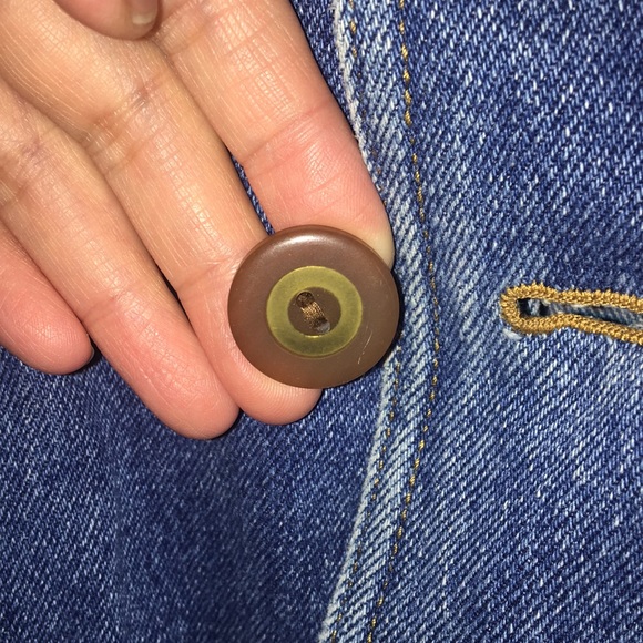 “Mama” Corduroy Collar Denim Jacket - Picture 7 of 7